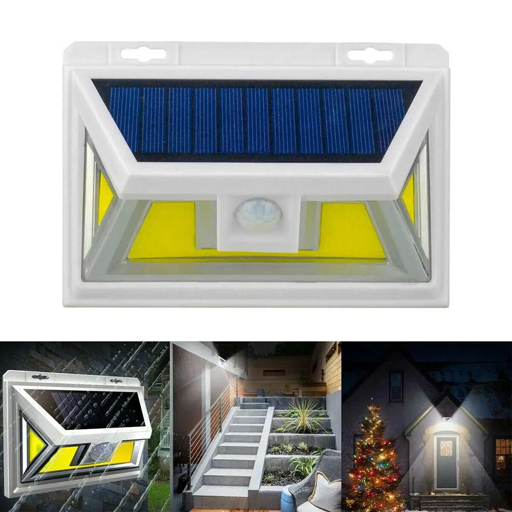 

Wall Light Solar Power Waterproof Durable 74 COB Eco-Friendly Security Sensor Light Outdoor Solar Light 270° Wide Angle