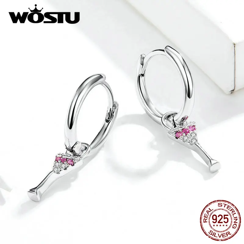 Женские серьги-подвески из серебра 925 пробы с цирконом | Украшения и аксессуары