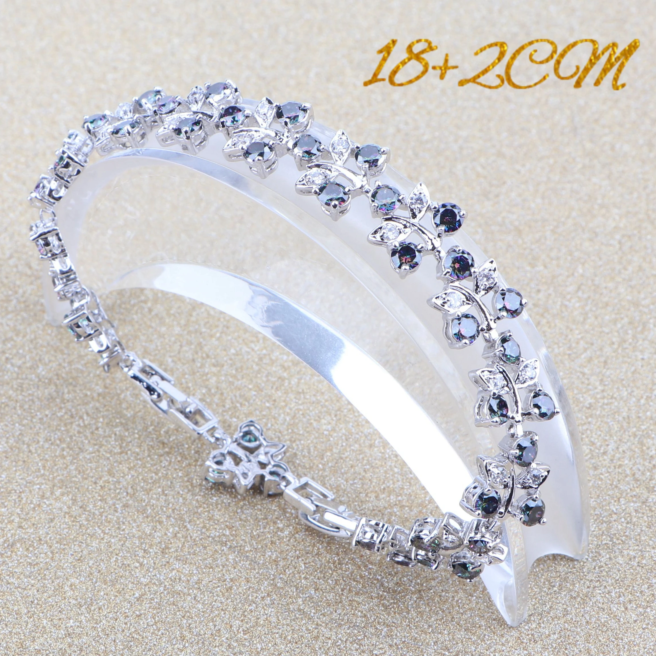 Женский ювелирный комплект из колье серёг и браслета серебра 925 пробы | Украшения