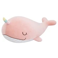 longhorn whale snares pillow blue pink plush toy dolphin doll you sleeping doll girl cute bed rag doll