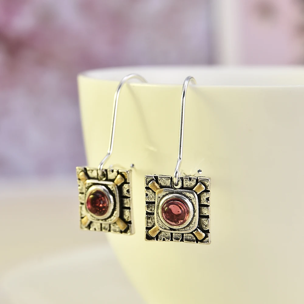 2020 этнические Квадратные ретро уши крюк Женские Висячие очаровательные серьги