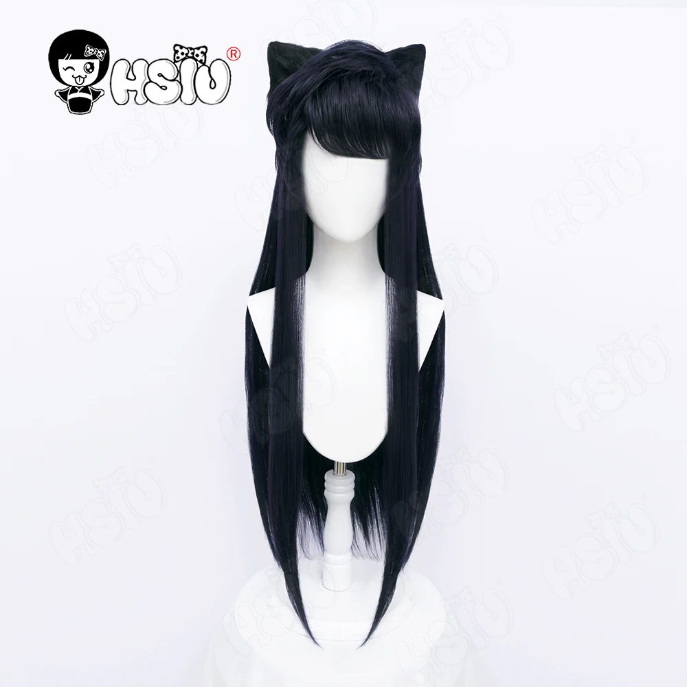 Парик для косплея Komi Shoko из аниме Komi-san wa Comyushou desu Cosplay HSIU темно-синие фиолетовые