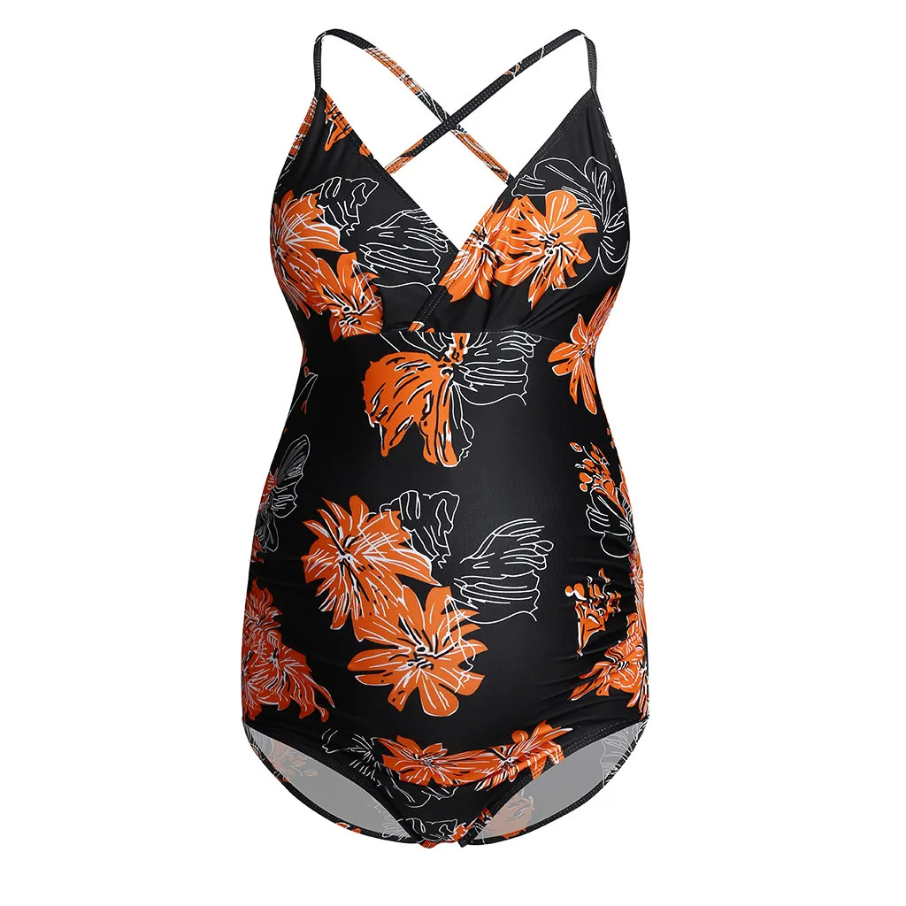 SAGACE сексуальный Монокини для беременных танкини женский гофрированный принт