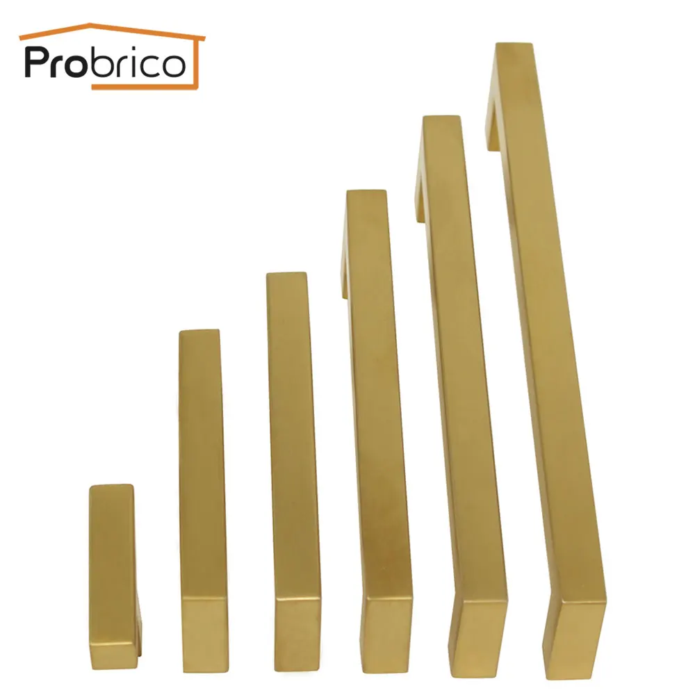 Ручки и ручки для шкафа Probrico золотые кухонные Длинные гардероба шкаф мебель