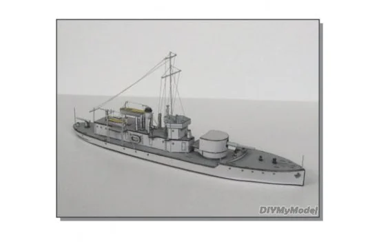 DIYMyModeI M 18 y delapan-Kit de rompecabezas hecho a mano de gunboat, modelo de papel artesanal, juguete, regalo, utillaje de pel&iacute;cula, 1:400-0