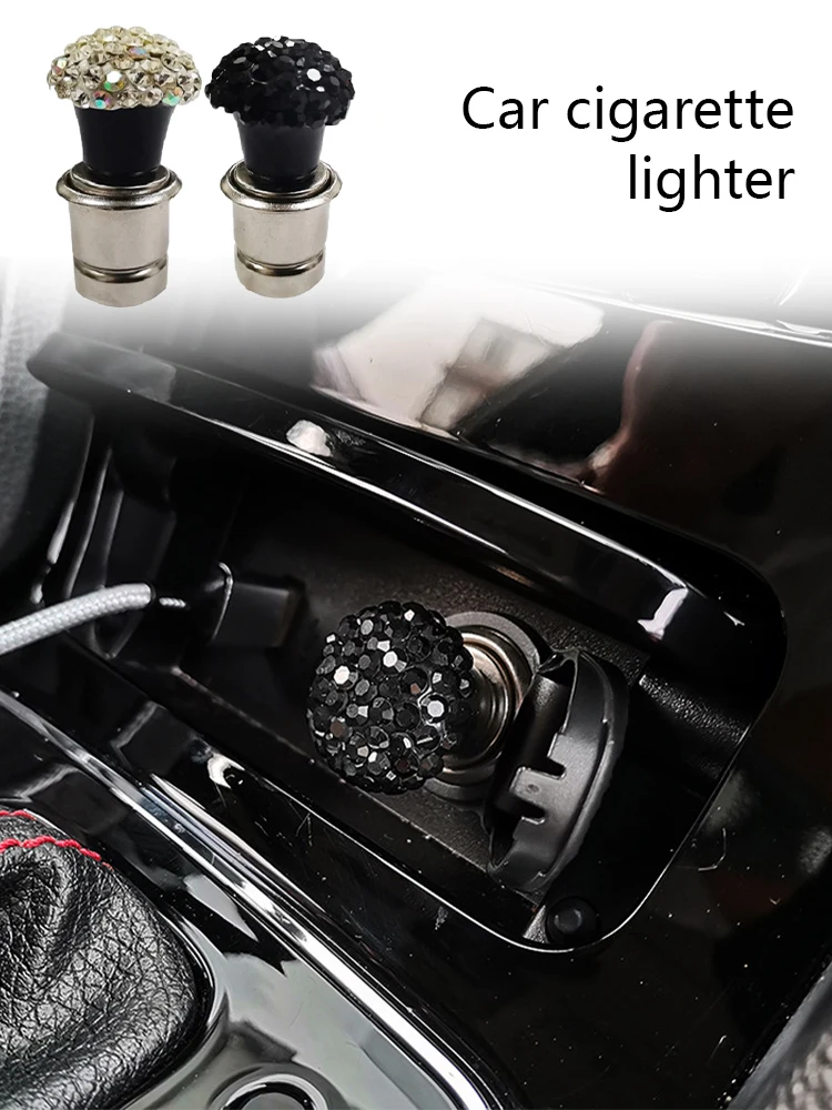 

1 Pcs Car Ashtray 12V Smoke Lighter Car Cigarette Lighter Decoraction With Crystal Interior Accessories Automobiles Decorations