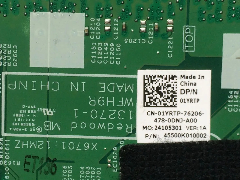 CN-01YRTP 01YRTP 1YRTP 13270-1 WFH9R печатная плата Материнская w/ N3530 встроенный процессор для