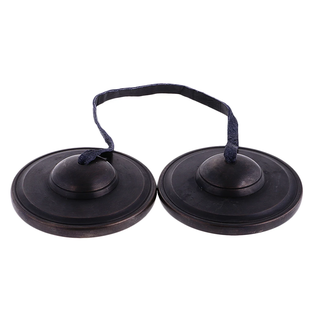 Tibetan Handmade Yoga Meditation Om Tingsha Bell Chimes Cymbal 3 Inches Plain