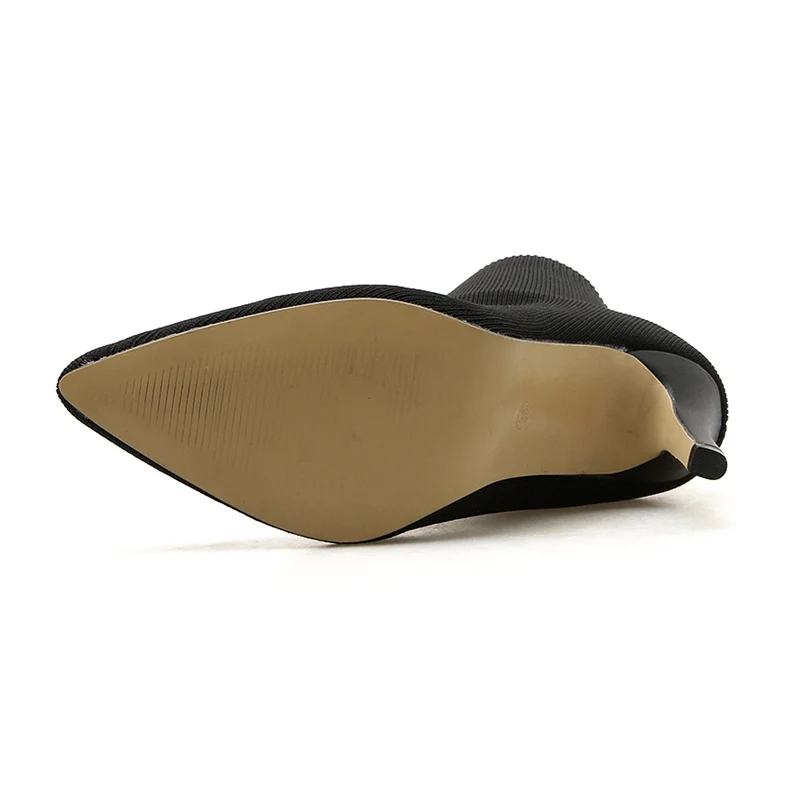 2019 г. женские эластичные ботинки ботильоны на высоком каблуке 9 5 см вечерние