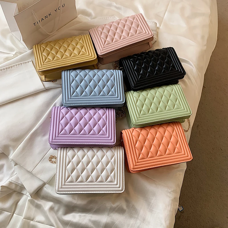 

Women's Small Square Bag Fashion Designer Ladies Leather Purses and Handbags Female Chain Shoulder Crossbody Bags Bolso Mujer