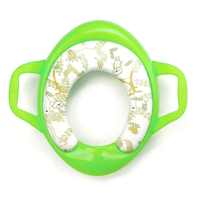 Plastic Soft Toilet Seat Baby Potty Training Children Trainer Assistant Pad with Handle | Мать и ребенок