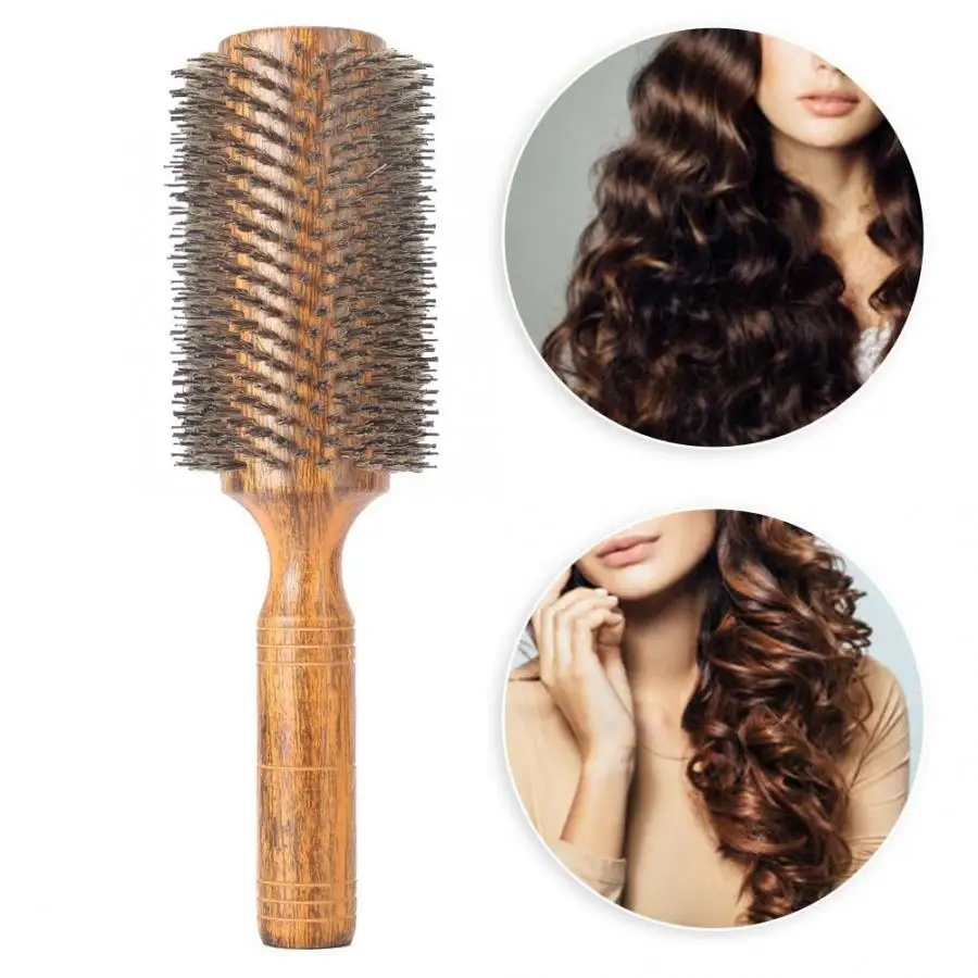 Твердая деревянная трубка ролик круглая расческа Антистатическая