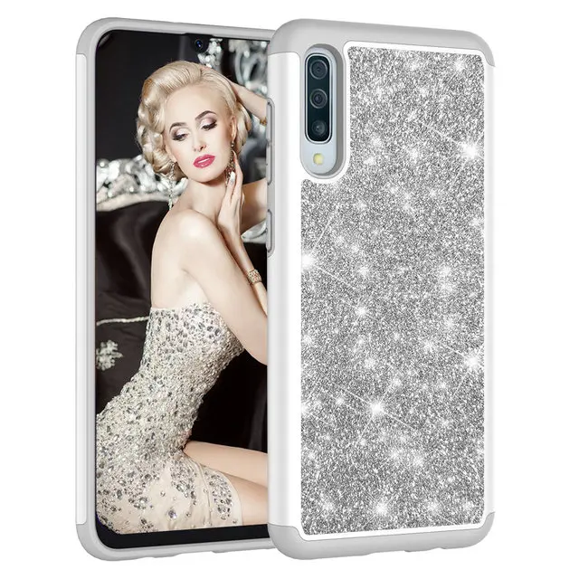 Gray Шикарный Блестящий Роскошный чехол для samsung A50 Чехол samsung A20E Etui A50s A30s A20 E задняя крышка для samsung Galaxy A30 чехол A 50 20 - Color: Gray