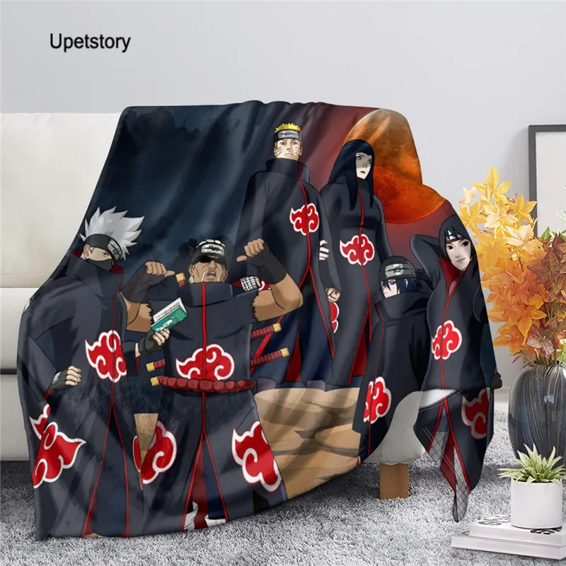 

Ультрамягкое Флисовое одеяло с принтом аниме Upetstory Shippuden Akatsuki для детей, Фланелевое покрывало Sherpa, постельное белье, диван