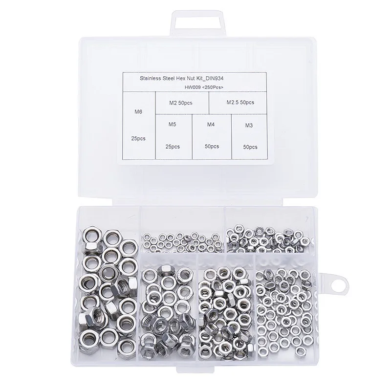 

Набор из 6 шестигранных гаек и гаек, 2/250/3/4/5/2,5 шт.