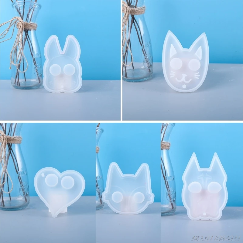 

Self-Defense Keychain Resin Mold Kit Cat Rabbit Dog Cow Pendant Keychain Epoxy Epoxy Casting Silicone Mold Kit D16 20 Dropship