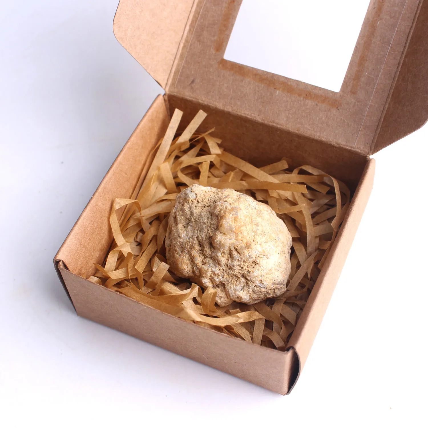 Натуральный агат геодезное яйцо с коробкой кристаллический кластер сырцовый