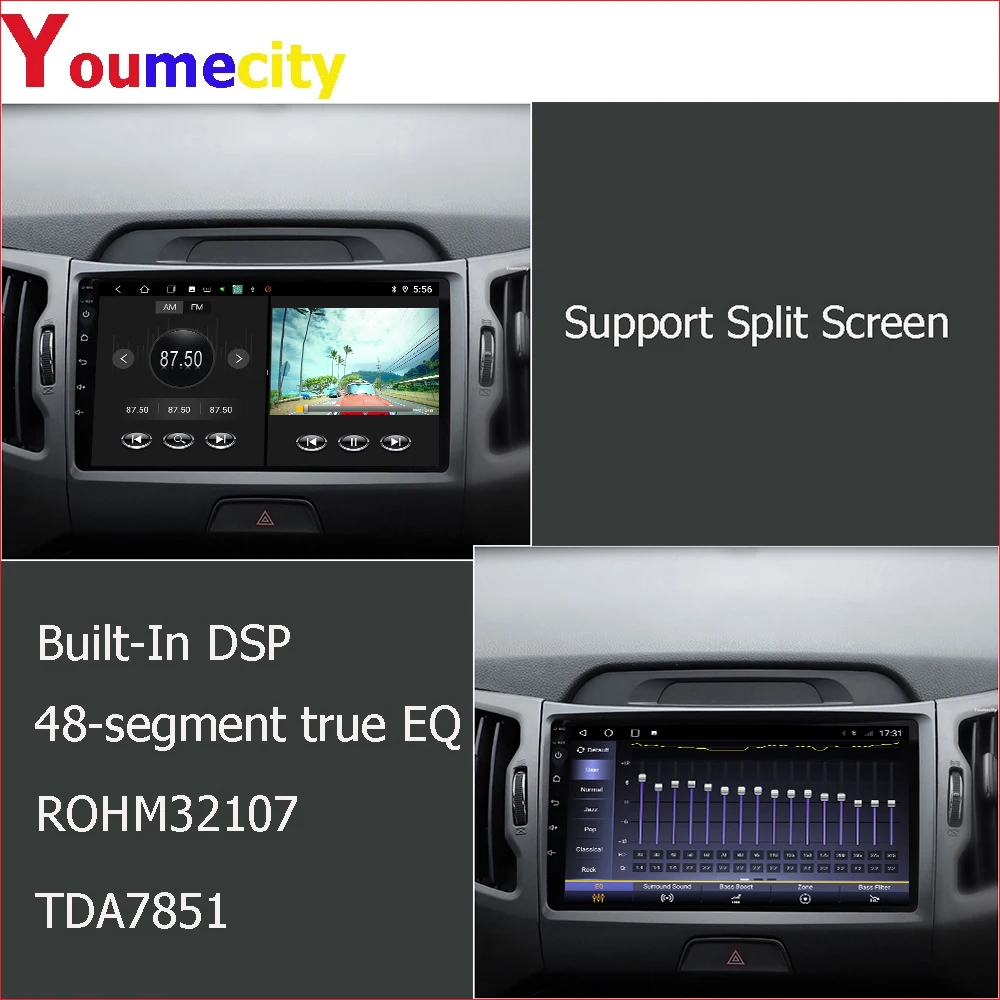 Автомобильный мультимедийный плеер 2 Din Android 10 0 Dvd Gps Авторадио навигация Wi Fi Bluetooth