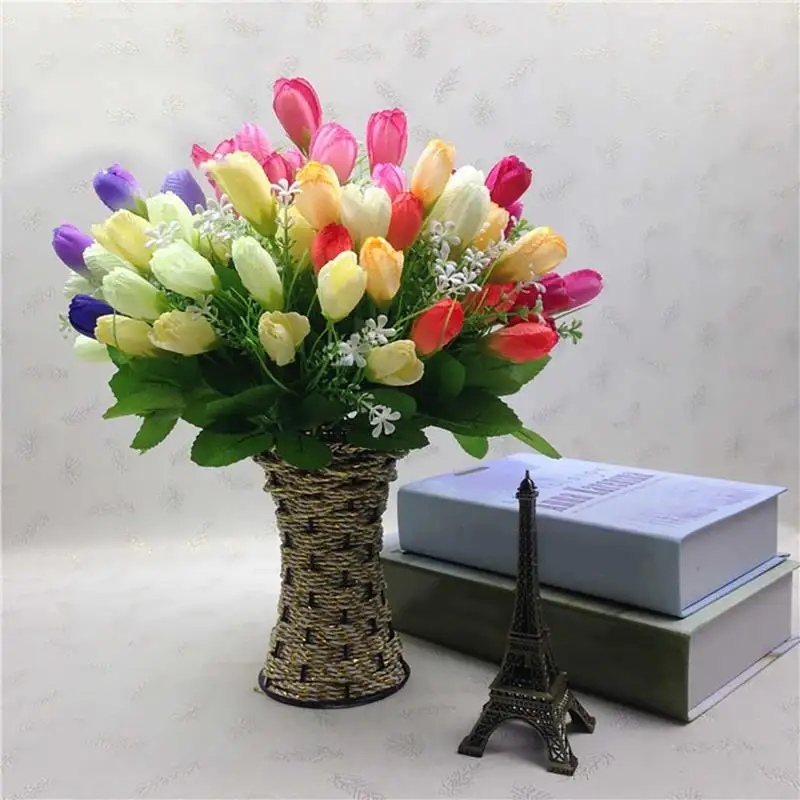 1 шт. искусственный цветок тюльпана букет вечерние свадебные украшения цветы