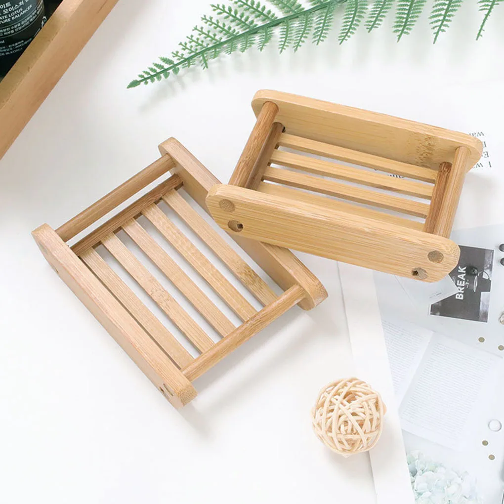 Деревянная подставка для хранения натурального бамбукового мыла | Дом и сад
