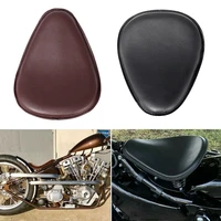1 pcs motorcycle brown black front driver solo seat cushion pu leather for harley honda yamaha kawasaki bobber chopper