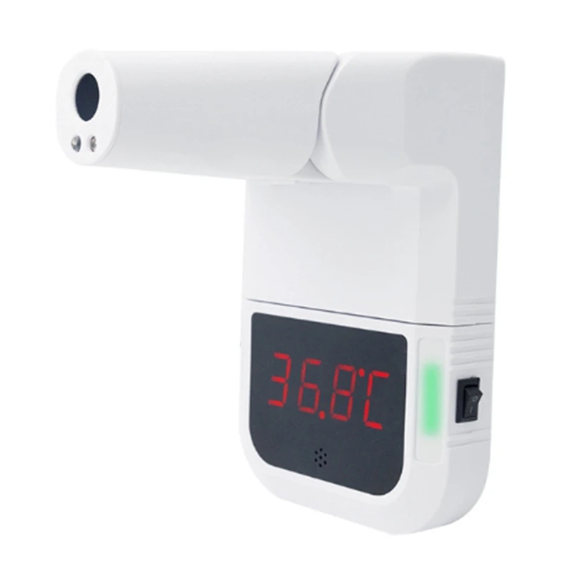 

Wall-Mounted Foldable Infrared Thermometer Non-Contact Folding Thermometer for Office Supermarket Bus Restaurant Factory