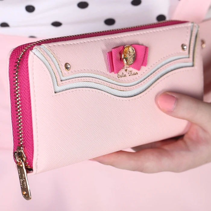 

Cute Moon Leather Long Wallet Lady Zipper Wallet Lady Handbag Clutch