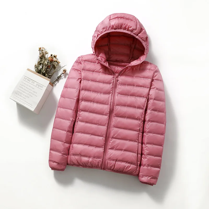 Women New Thin Down Jacket White Duck Down Ultralight Jackets 2021 Autumn And Winter Female Warm Coats Portable Outwear