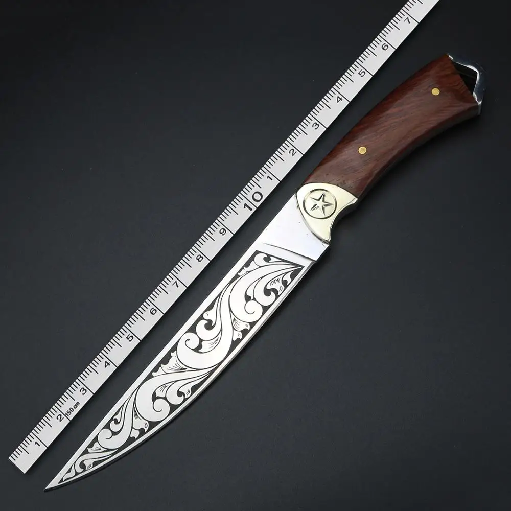 

FOMALHAUT Laser Grain Outdoor Fixed Blade Hunting Knife Camping Survival Knife Straight Knives