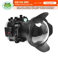 seafrogs 40meter black waterproof swimming diving camera housing for sony a7r4a with dome port