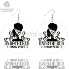 SOMESOOR неудобное настроение 24:7 афро натуральные волосы деревянные висячие серьги Love образованная Черная Королева гордость петли Висячие для женщин подарок