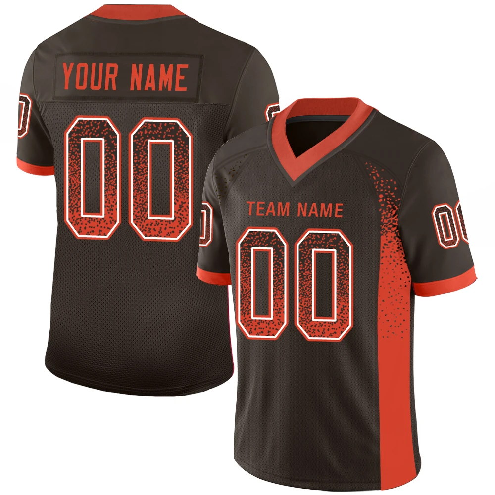 Custom American Football Jersey Graffiti Gradient Color Printing Team Name Number Football Shirt Outdoor Rugby Jersey Men/Youth