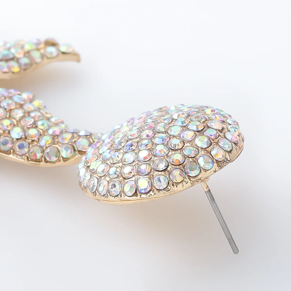 

Novelty Design Women Fashion Rhinestone Gems Dangle Earrings Jewelry Hot Sale Ladys' Trendy Collection Earrings Accessory