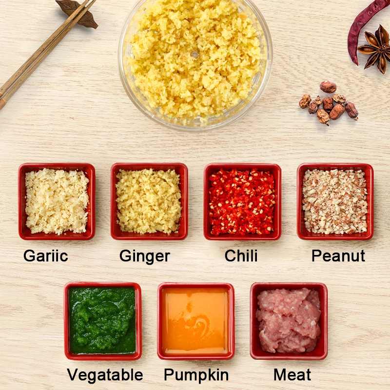 Мини еда чеснок Овощной измельчитель Мясорубка Дробилка пресс для мяса орехов