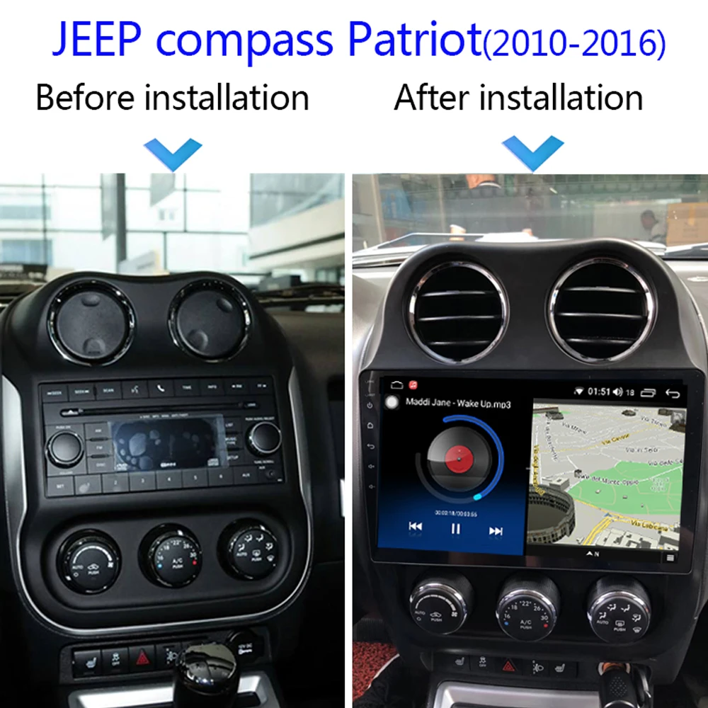 4G LTE Android 10 для JEEP compass Патриот 2010 2012 2013 2014 2015 2016 Мультимедиа Стерео DVD плеер