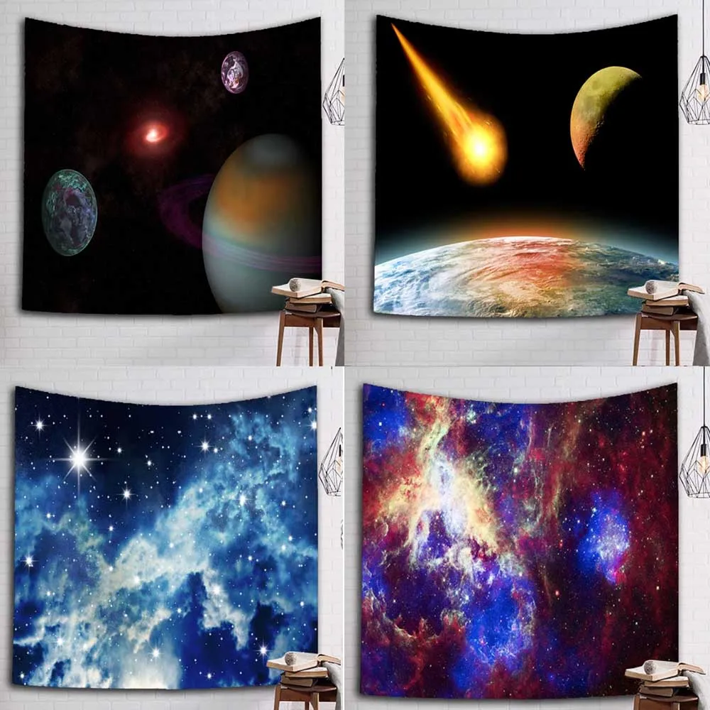 

Cosmic Starry Sky Decor Psychedelic Tapestry Wall Hanging Indian Mandala Tapestry Hippie Tapestry Boho Wall Cloth
