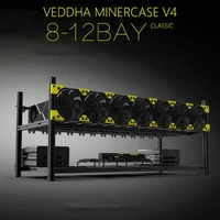 6 gpu aluminum stackable open air bitcoin ethereum miner mining rig rack case computer tower eth miner frame rig ethereum