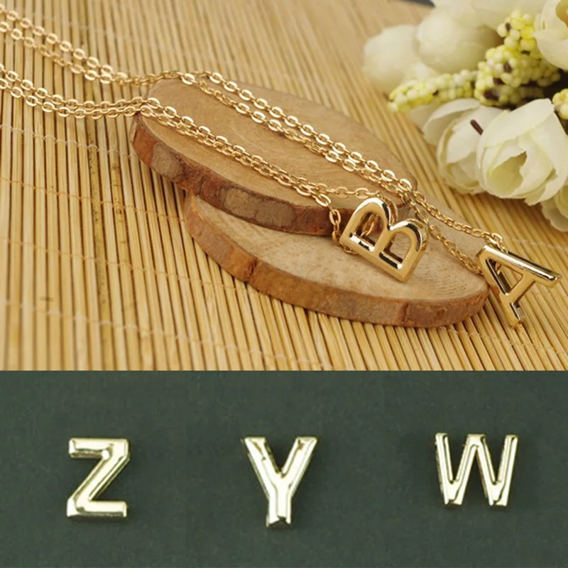 Новое креативное A-Z с буквой золотого цвета ожерелье-чокер подвеской женское