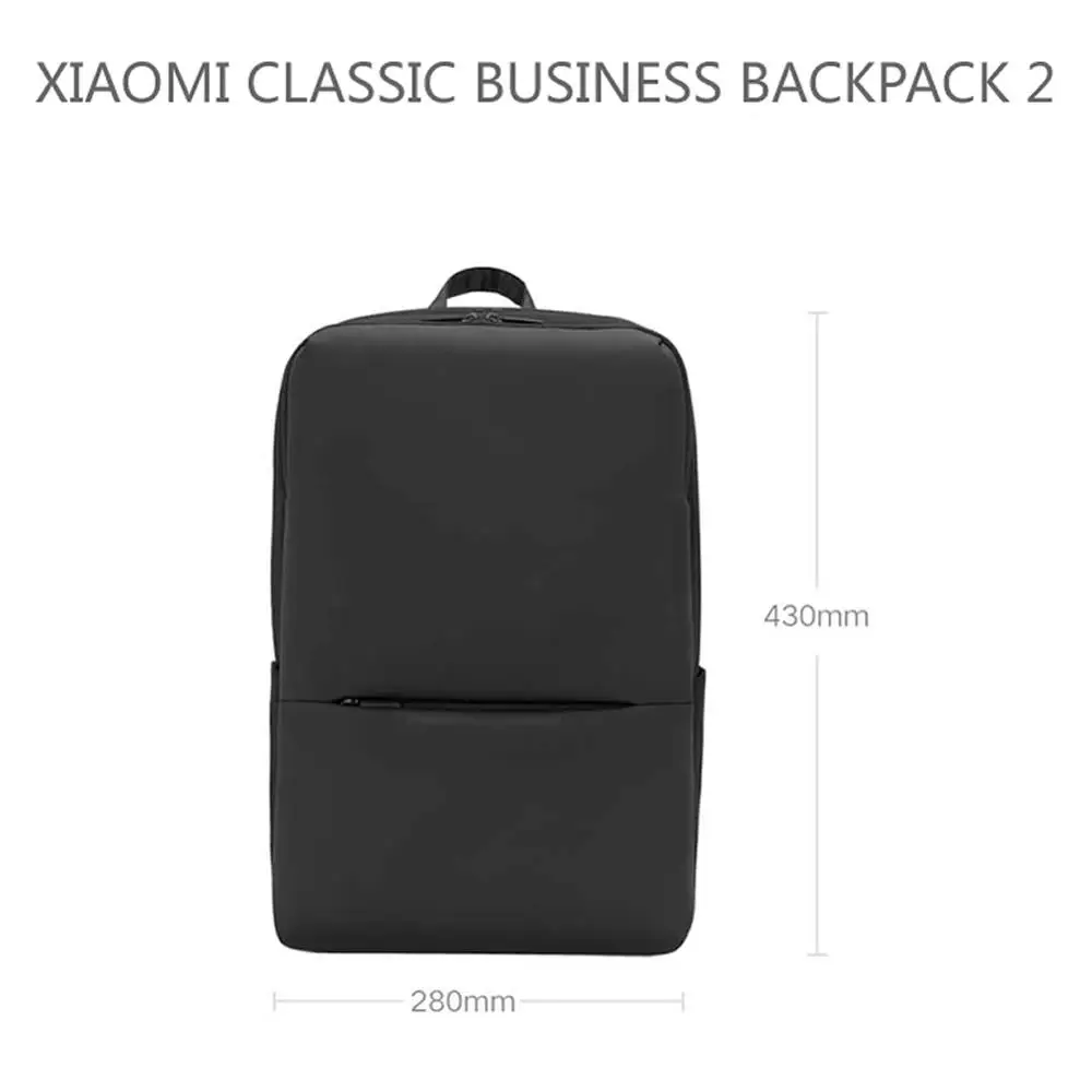 Классический деловой рюкзак Xiaomi 2 поколения, мужская сумка для ноутбука 15,6 дюймов, водонепроницаемый рюкзак для путешествий, большая вместительность 18л