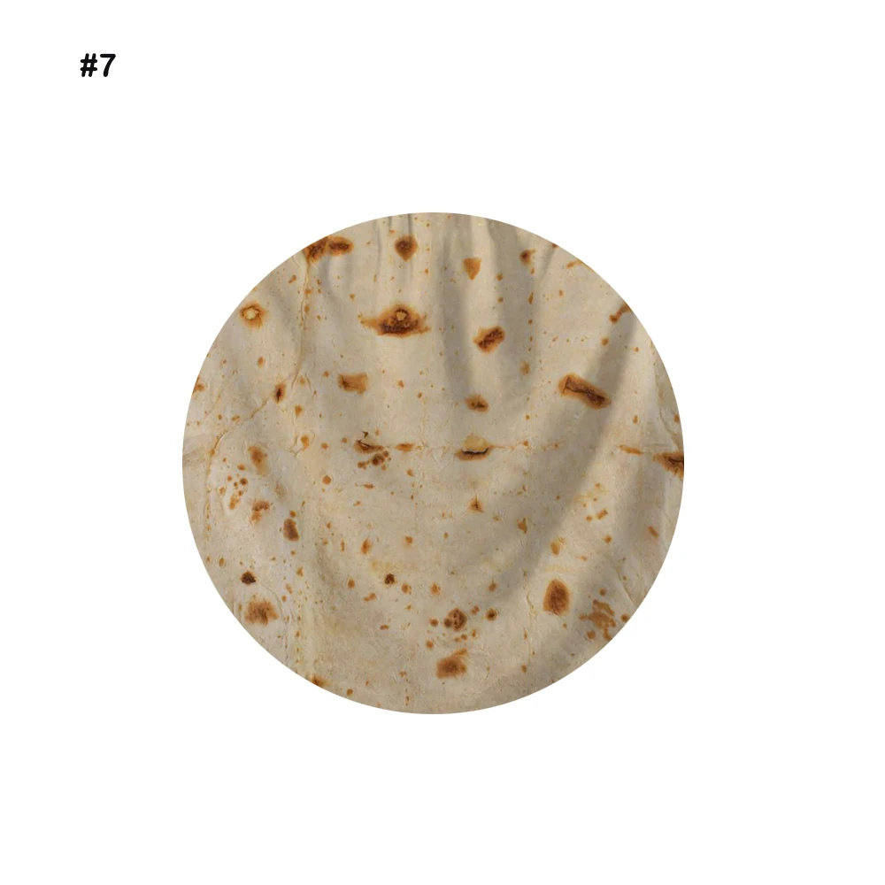 Фактура Tortilla мягкий флисовый плед с принтом Tortilla de Harina Burrito одеяло круглый диван офисные одеяла Забавный подарок - Цвет: Белый