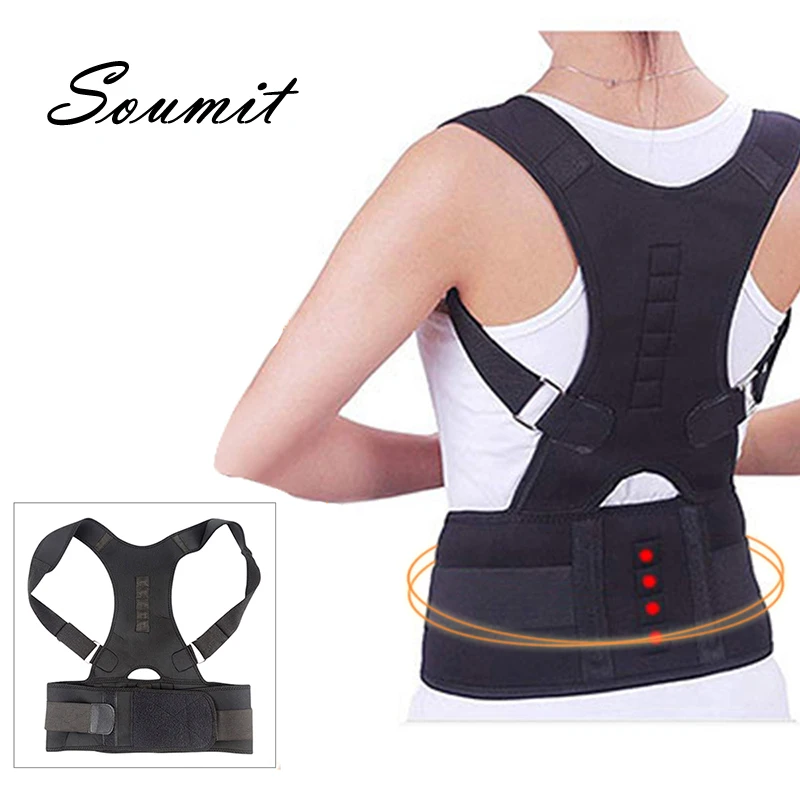 

Magnetic Therapy Adult Back Corset Shoulder Lumbar Posture Corrector Bandage Spine Support Belt Back Support Posture Correction