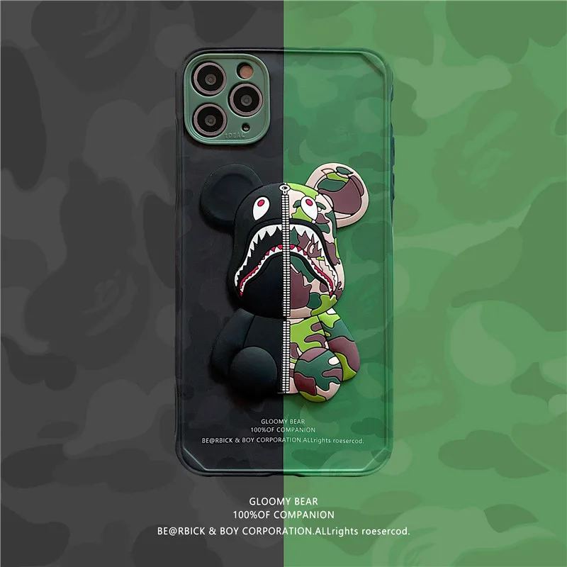 

3D Kaw Bearbrick Soft Case For iPhone 11 12 Pro Max Mini 7 8 Plus XR X XS MAX Trend Creative Cover