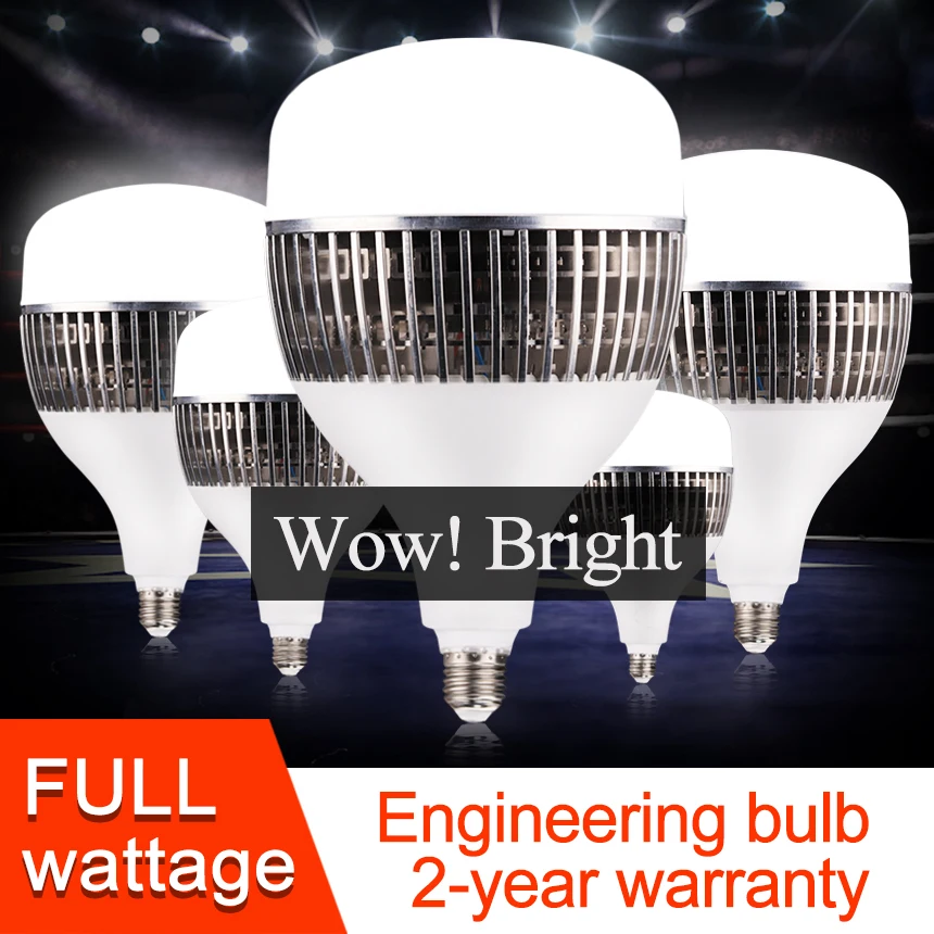 

Led Industrial Light Bulb Garage Light Aluminum eu Warehouse Workshop Stadium Market Ceiling 220V 6500k E27