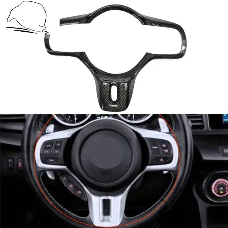 

For Mitsubishi Lancer Evolution X EVO EX 10th Dry Carbon Fiber Steering Wheel Cover Hard Part Stick On Tuning Car Accessories