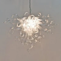 high quality modern high hanging hand blown glass chandelier for bar led home lights living room decor