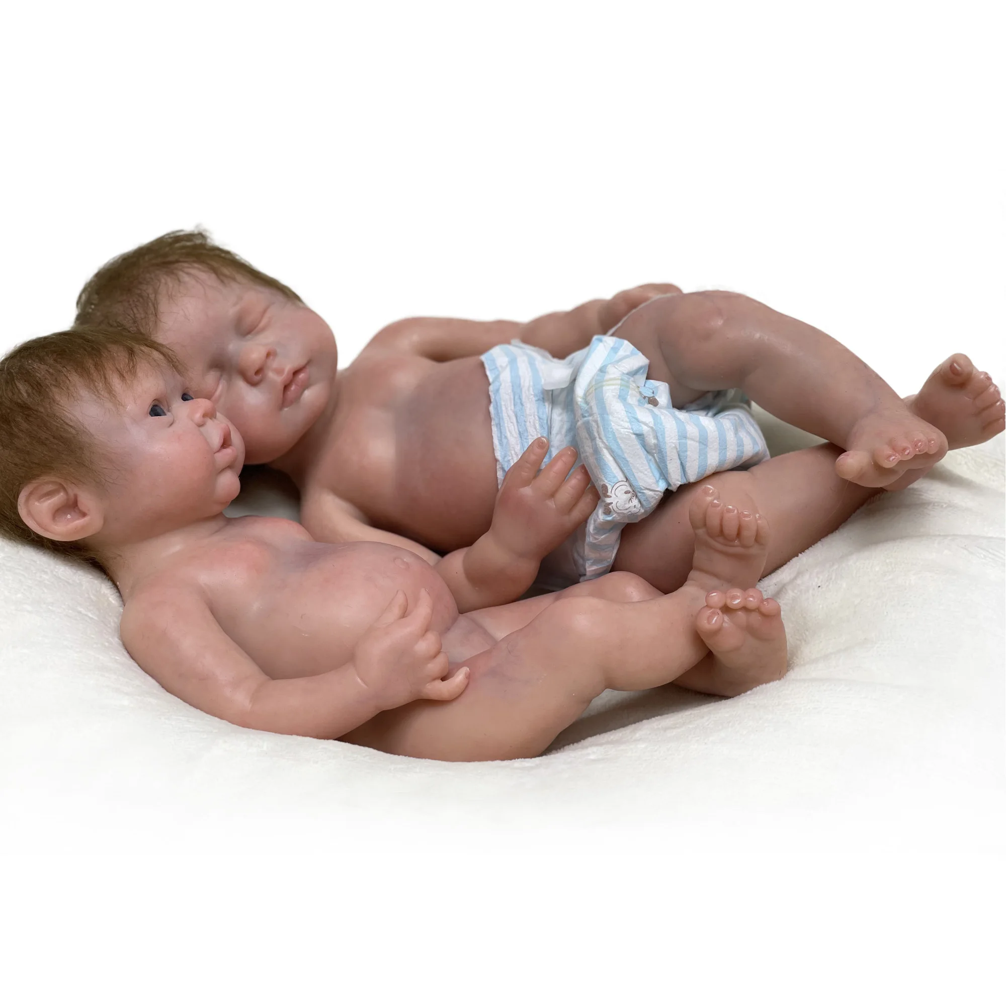 Washable Mohair Bath Body 18&quot Artist's Poseable Beborn Dolls Full Silicone Reborn Doll |