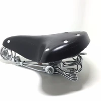 traditional old style bicycle saddle riveting cow leather seat road bike standard mtb vintage cushion cycling part