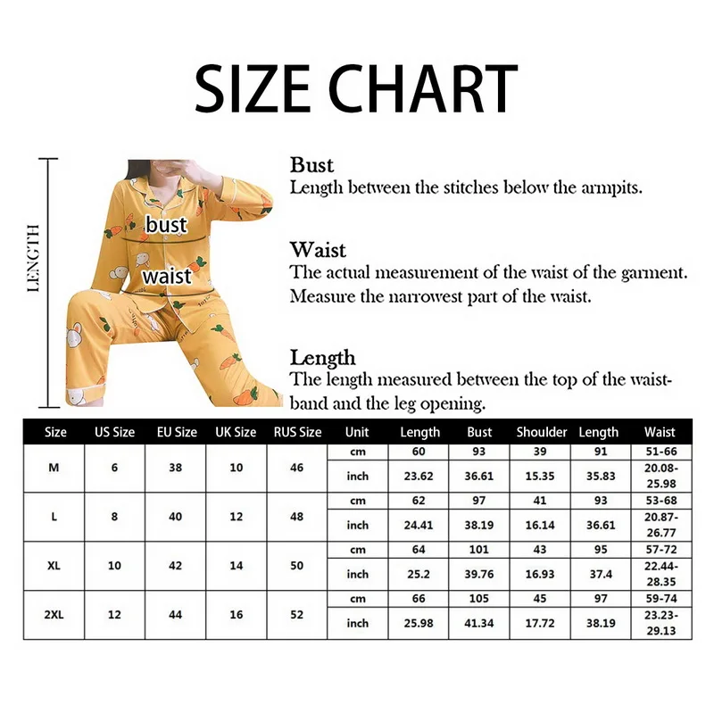 Pajamas Set Female Spring and Summer New Style Women's Casual Fold-Down Cardigan Long Sleeve Large Size Cartoon Nightshirt Girl