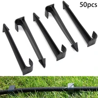 50x dn16 c type ground stake for pe pipe drip irrigation hose tube holder pipe ground stakes irrigation tube holder spike pegs