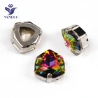 YANRUO 4706 все размеры VM Trilliant Необычные камни точечные Стразы шьют Стразы радужные стеклянные кристаллы для украшения